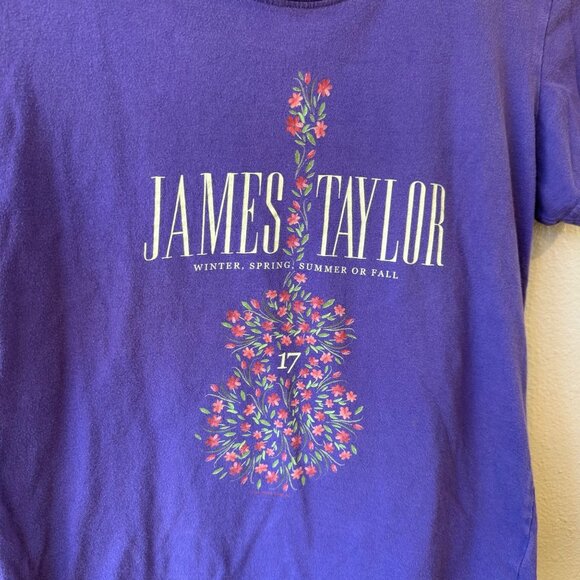 James Taylor Winter Spring Summer Or Fall Purple Women's M T-Shirt By L.A.T. App - Picture 3 of 6